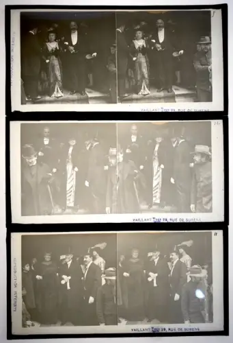 12 Plaques de Verre "Mariage" par P.VAILLANT  1900 photographie Vintage