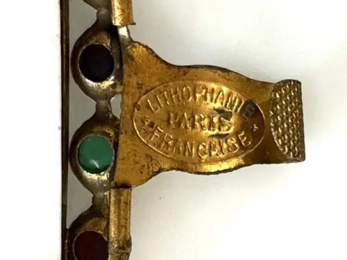 Lithophanie convexe sertie de strass "L'Ange" circa 1850