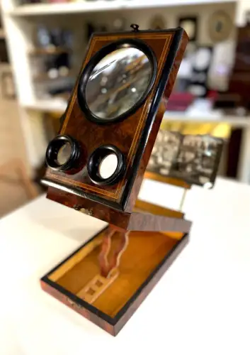 Graphoscope mono et stéréo en ronce de thuya