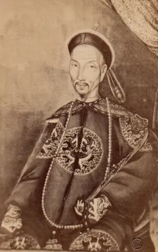 Empereur et impératrice de Chine 2 CDV par E. Demaison circa 1870