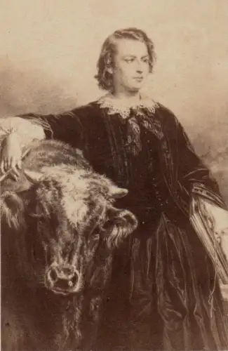 Rosa Bonheur par Edouard Dubufe CDV circa 1862 tirage albuminé d'époque