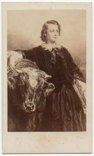 Rosa Bonheur par Edouard Dubufe CDV circa 1862 tirage albuminé d'époque