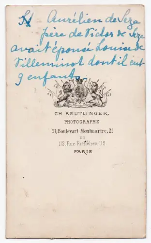 Aurélien de Sèze CDV par Charles REUTLINGER tirage albuminé