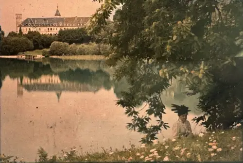 Autochrome "Le lac du Bourget" circa 1920 procédé Lumière circa 1920