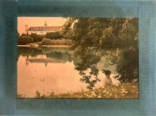 Autochrome "Le lac du Bourget" circa 1920 procédé Lumière circa 1920