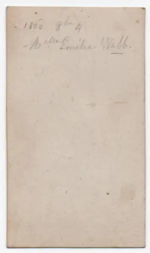 Emilie WEBB, photographe et militante CDV par Désiré Lagriffe circa 1860