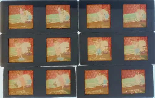 Fantaisies parisiennes - Coffret de 6 vues de nus stéréoscopiques panoptiques
