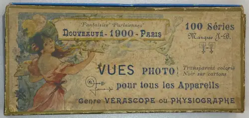 Fantaisies parisiennes - Coffret de 6 vues de nus stéréoscopiques panoptiques