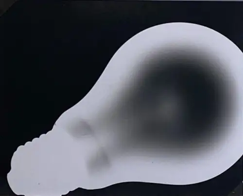 Photogramme Vintage - Ampoule - épreuve argentique d'époque circa 1960