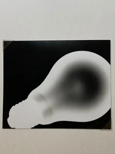 Photogramme Vintage - Ampoule - épreuve argentique d'époque circa 1960