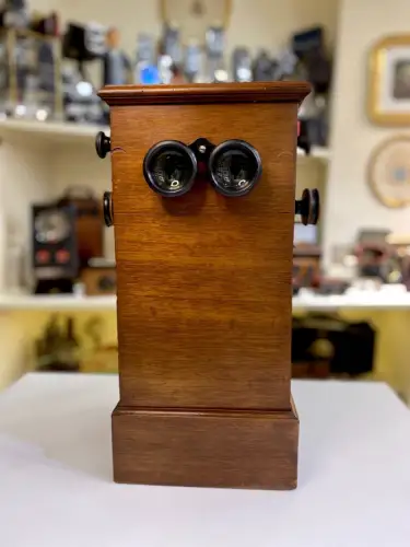 Stéréoscope de table parqueté avec 49 nus stéréo circa 1890