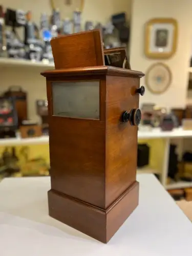 Stéréoscope de table parqueté avec 49 nus stéréo circa 1890