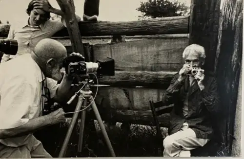 J.H.Lartigue et Ansel Adams aux RIP d'Arles -Tirage vintage de Roger DOLOY-1974