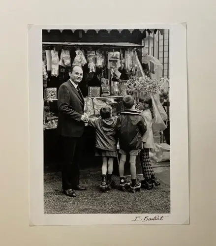 Ed. BOUBAT  "Michel Tournier chez le bouquiniste" tirage argentique 1989 signé