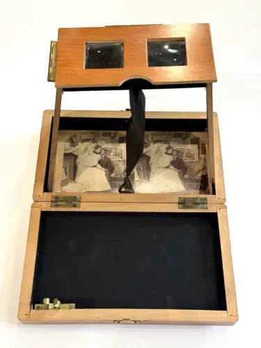 Coffret visionneuse stéréoscopique avec stéréo Spirite