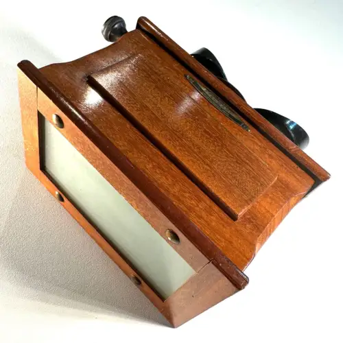 Visionneuse stéréoscopique acajou Unis France