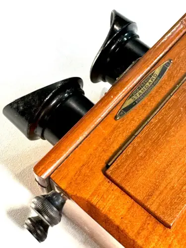 Visionneuse stéréoscopique acajou Unis France