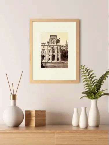 Edouard BALDUS (1813-1889) Pavillon Mollien, Le Louvre, Paris Tirage albuminé