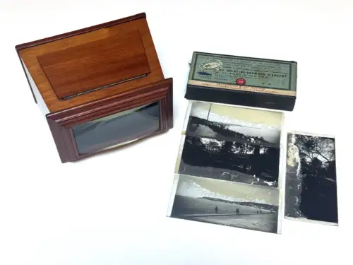 Monodioscope visionneuse panoramique et 4 plaques de verre