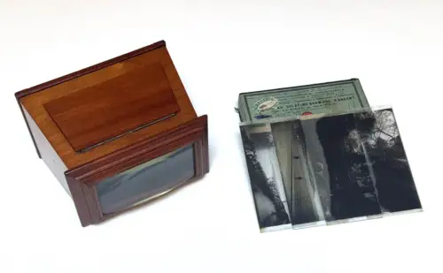 Monodioscope visionneuse panoramique et 4 plaques de verre