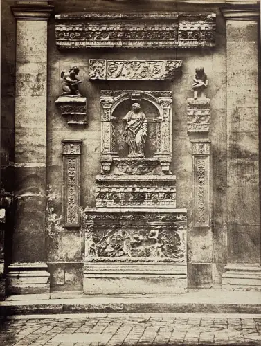 Edouard Baldus "L'Ecole des Beaux-Arts de Paris" Tirage albuminé signé c.1859