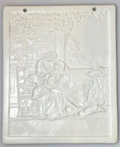 Lithophanie "La Déclaration" milieu du XIXeme