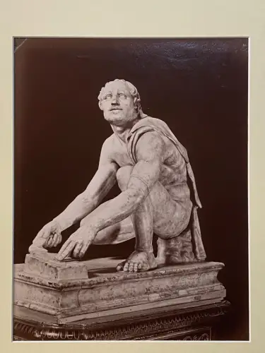 Photographie Vintage - Giacomo Brogi- L'écorcheur, les Offices, Florence c 1880