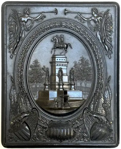 Grand Union Case en relief S.Peck & Co, Ambrotype 1/2 plaque  c.1860