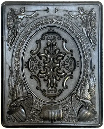 Grand Union Case en relief S.Peck & Co, Ambrotype 1/2 plaque  c.1860