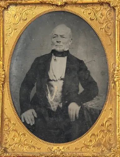 Grand Union Case en relief S.Peck & Co, Ambrotype 1/2 plaque  c.1860