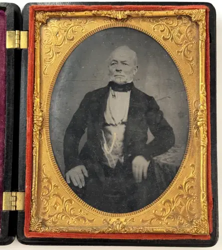 Grand Union Case en relief S.Peck & Co, Ambrotype 1/2 plaque  c.1860