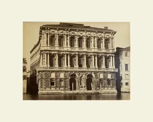 Carlo NAYA, Casa Pesaro, Venise, Italie c. 1880 Tirage Albuminé Vintage