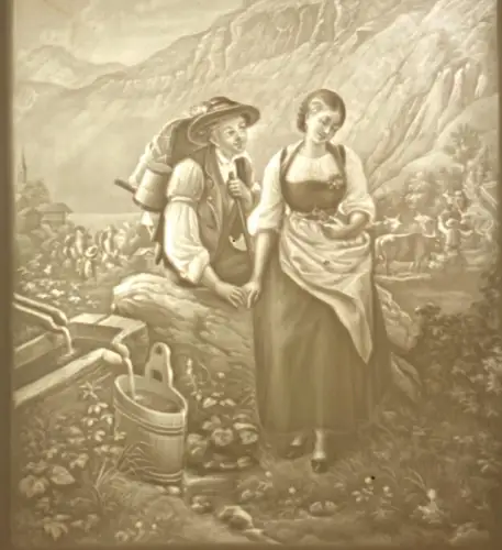 Lithophanie "Les amoureux"