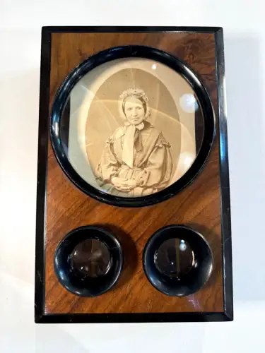 Grand Graphoscope mono et stéréo en ronce de thuya