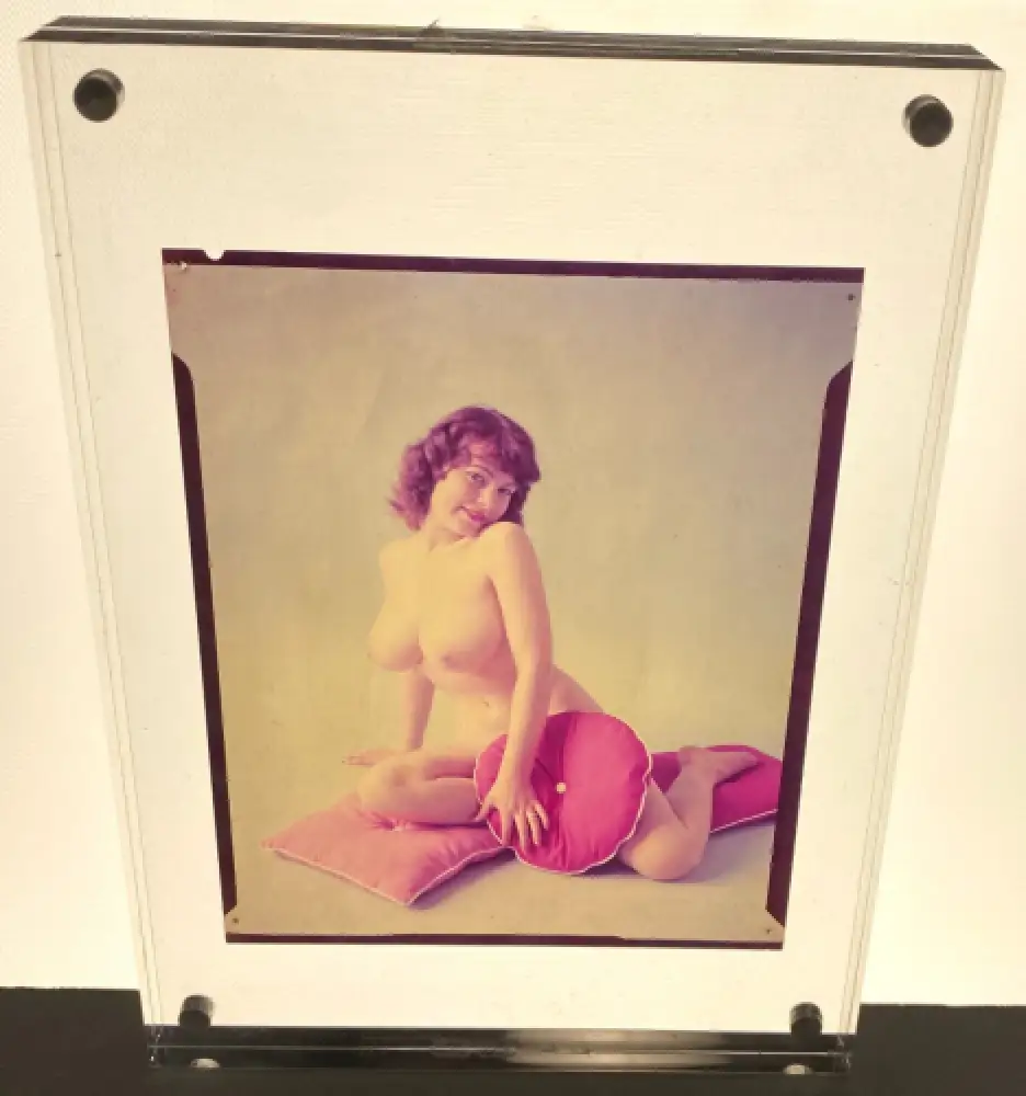 Très bel Ektachrome d'un nu artistique 10 x 12,5 cm Photographie Vintage 1