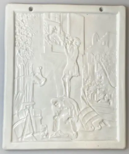 Lithophane “La Courte Échelle”  Circa 1850