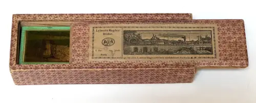 Wooden Box of 12 Magic Lantern Slides – Ernst Plank  Circa 1870