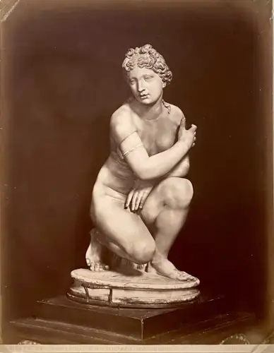 Photographie Vintage - Giacomo Brogi-  "Venus anadyomène" - Florence c 1880