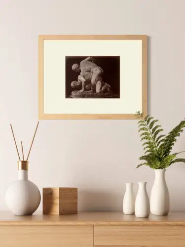 Vintage Photography  - Giacomo Brogi- Les Lutteurs - Florence c 1880