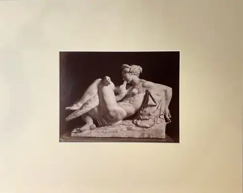 Photographie Vintage - Giacomo Brogi- Leda et le cygne- Florence c 1880