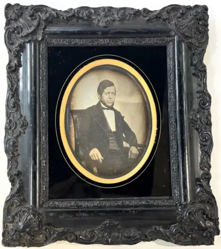 Daguerréotype pleine plaque cadre Napoléon III Circa 1850