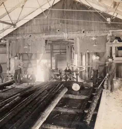  "Paper Manufacturing in Norway " – Stereoscopic Albumen Print Circa 1900