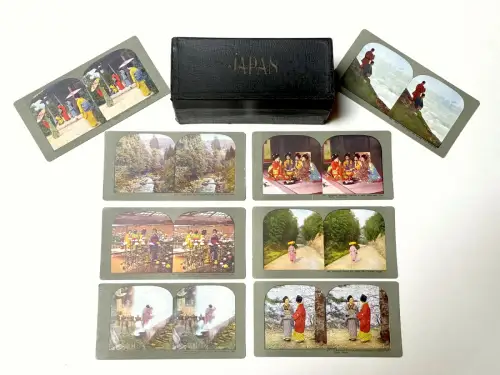 INGERSOLL, Truman Ward. Coffret Japon Série complète de 100 stéréographies