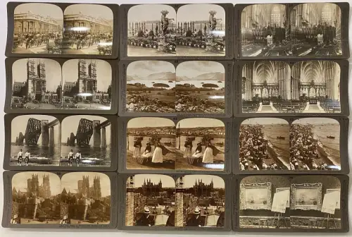 Stereoscopy  Borne stéréo de table avec 50 cartes H.C White&Co UK & USA c. 1903