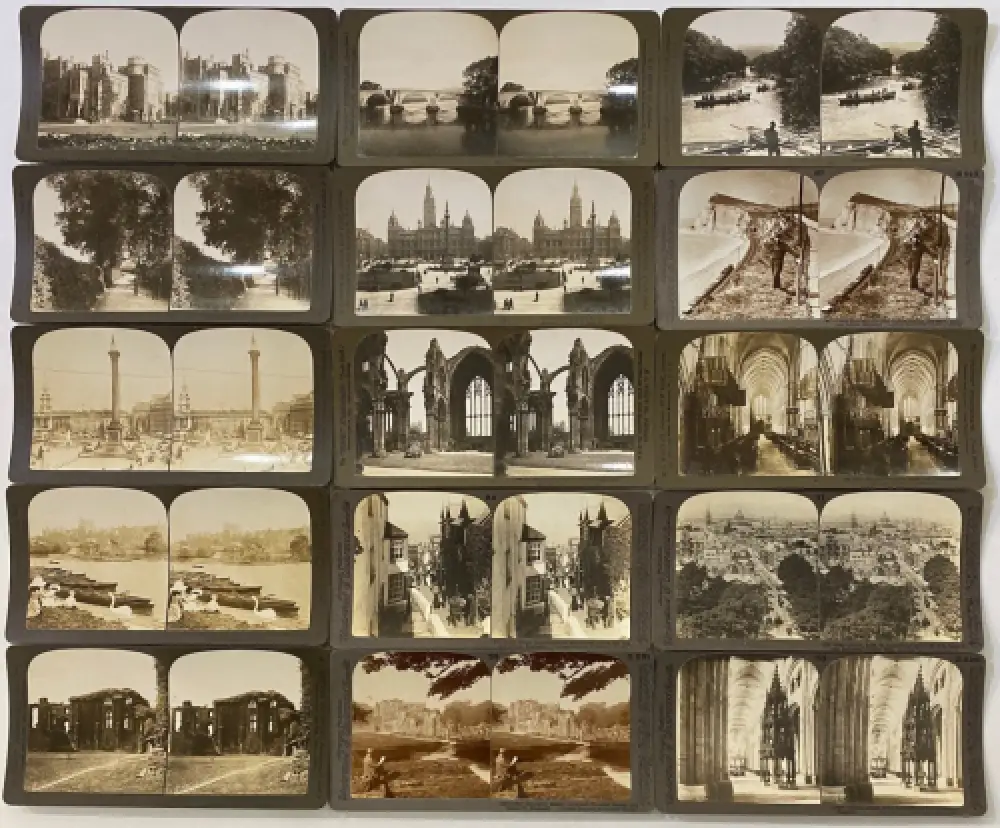 Stereoscopy  Borne stéréo de table avec 50 cartes H.C White&Co UK & USA c. 1903 19
