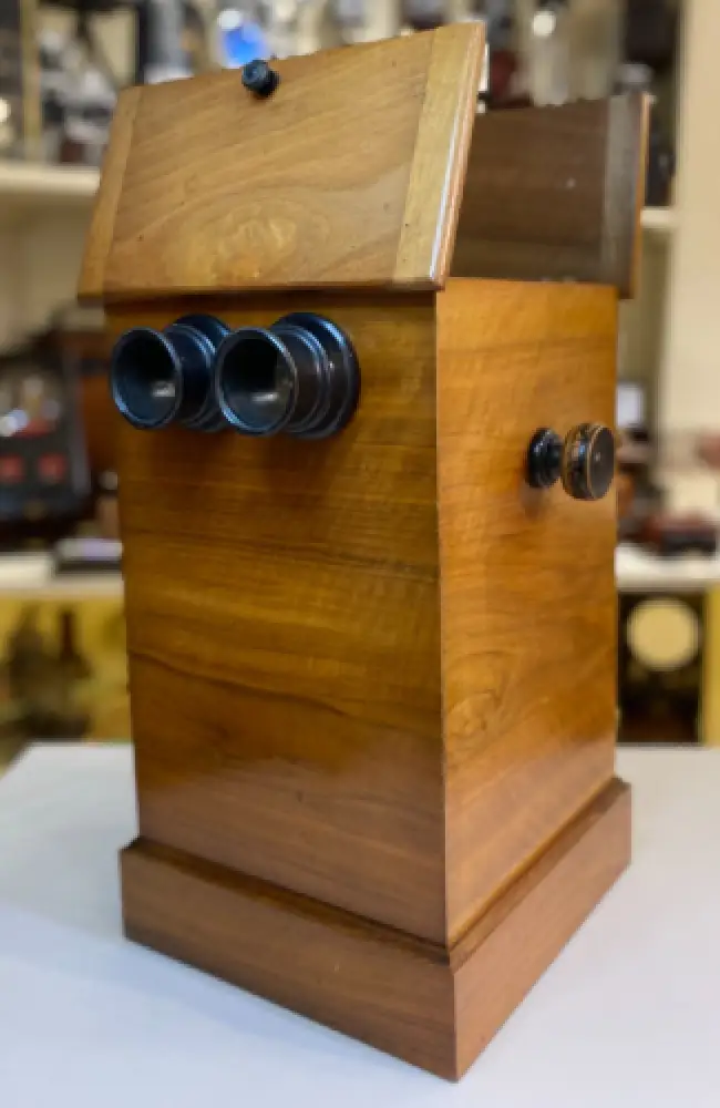 Stereoscopy  Borne stéréo de table avec 50 cartes H.C White&Co UK & USA c. 1903 4