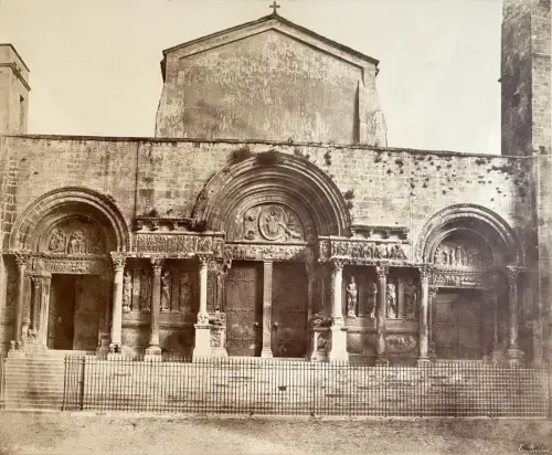 Edouard BALDUS (1813-1889), Eglise Saint-Gilles , signé, c. 1856 Tirage albuminé