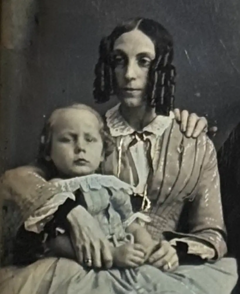 Daguerréotype d'une famille Union Case signé KILBURN circa 1850 vintage 1