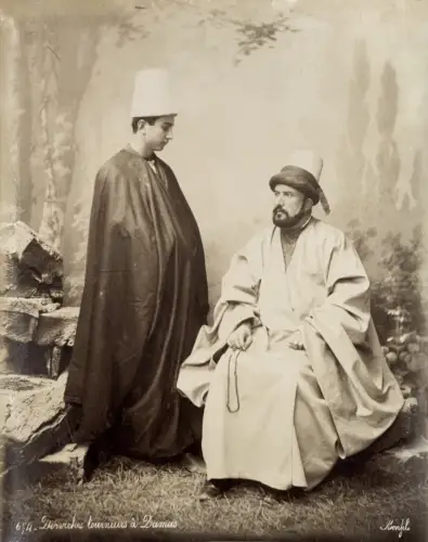 Felix BONFILS (1831-1885) "Derviches Tourneurs à Damas"  c.1870 tirage albuminé