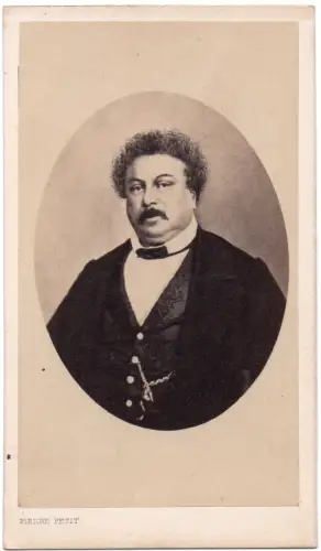 Alexandre DUMAS CDV par Pierre PETIT circa 1860 tirage albuminé d'époque